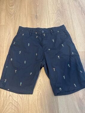 Men’s U.S. Polo Assn. Golf Print Shorts – Slim Fit Size 32